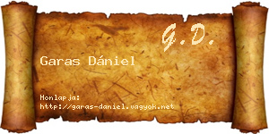 Garas Dániel névjegykártya